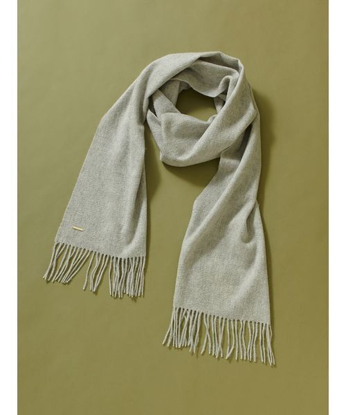 SNIDEL（スナイデル）の「カシミア混ロングリボンマフラー（マフラー・レディース・アイボリー/ライトグレー/レッド/イエロー・F）」の7枚目の写真