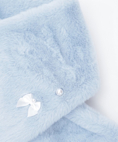 axes femme（アクシーズファム）の「アソートリボンティペット（マフラー・レディース・ブラック/サックスブルー/キナリ・FREE）」の9枚目の写真