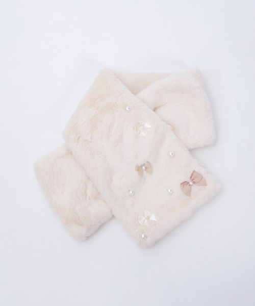 axes femme（アクシーズファム）の「アソートリボンティペット（マフラー・レディース・ブラック/サックスブルー/キナリ・FREE）」の14枚目の写真