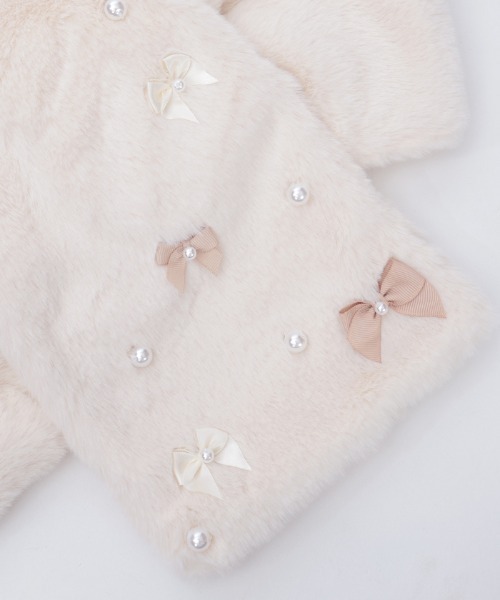 axes femme（アクシーズファム）の「アソートリボンティペット（マフラー・レディース・ブラック/サックスブルー/キナリ・FREE）」の17枚目の写真