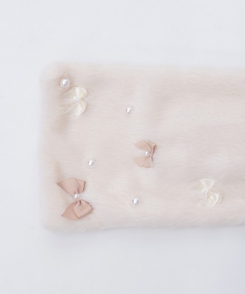 axes femme（アクシーズファム）の「アソートリボンティペット（マフラー・レディース・ブラック/サックスブルー/キナリ・FREE）」の19枚目の写真