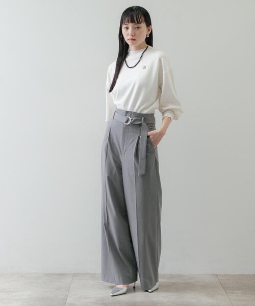 GALLEST（ギャレスト）の「Timeless｜ベルテッドワイドパンツ【セットアップ対応】（その他パンツ・レディース・チャコールグレー/ベージュ/ライトグレー・34/36/38/40）」の15枚目の写真