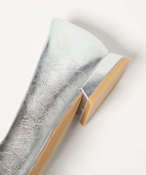 green label relaxing（グリーンレーベルリラクシング）の「クッショニーシューズ スクエアトゥ メタルチップ / フラットシューズ（その他シューズ・レディース・シルバー/ブラック/ベージュ・24cm/23.5cm/23cm/22.5cm/25cm/24.5cm）」の15枚目の写真