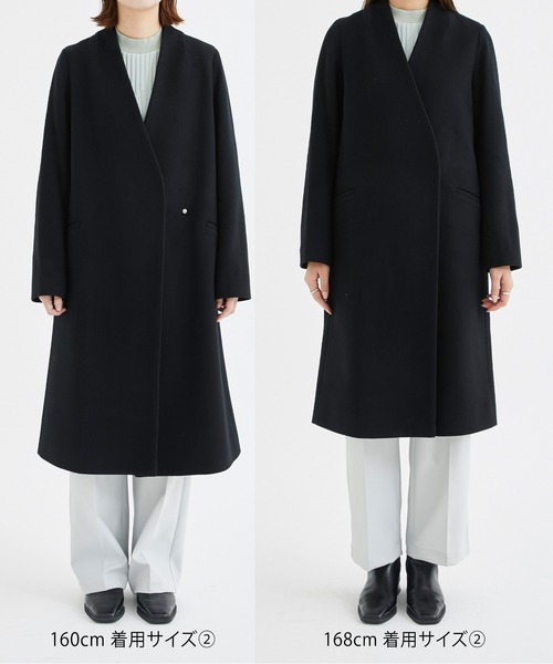 【美品】UNITED TOKYO ノーカラーコート ウール100% サイズ2 ブランド古着】ノーカラーコート（ノーカラーコート）｜UNITED TOKYO