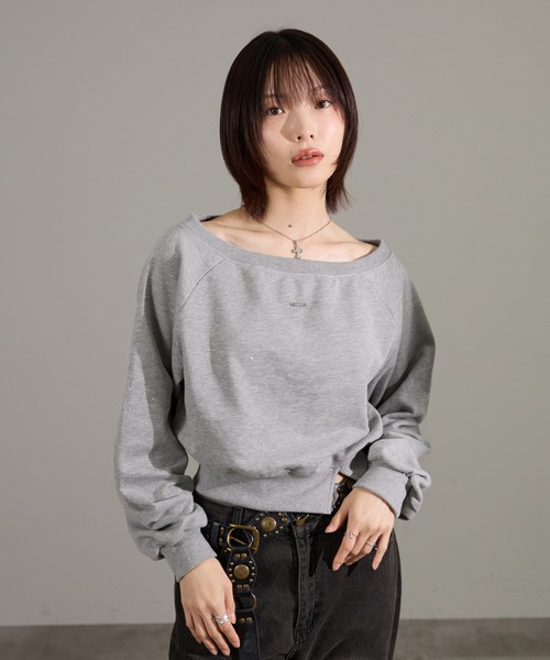 apres jour mignon(アプレジュールミニョン)の「ラメスウェット(スウェット・レディース・杢グレー/オフホワイト/ブラック・フリー/LARGE)」の13枚目の写真