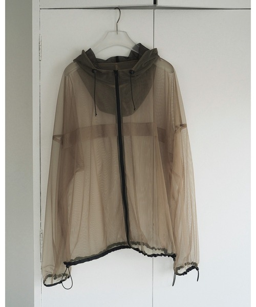 anuke(アンヌーク)の「Tulle Zip Blouzon(ブルゾン・レディース・ベージュ/チャコールグレー・FREE)」の12枚目の写真