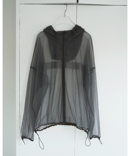 anuke(アンヌーク)の「Tulle Zip Blouzon(ブルゾン・レディース・ベージュ/チャコールグレー・FREE)」の15枚目の写真