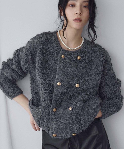 セール】【2025AW】ループニット カーディガン ループ編み 長袖