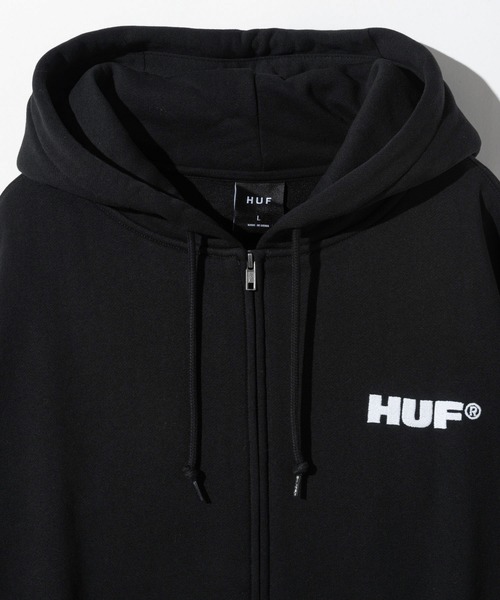 HUF(ハフ)の「HUF ALL CAPS F/Z HOODIE ハフ オールキャップス フルジップ パーカー(パーカー・メンズ・ホワイト系1/ブラック・SMALL/MEDIUM/LARGE/X-LARGE)」の7枚目の写真