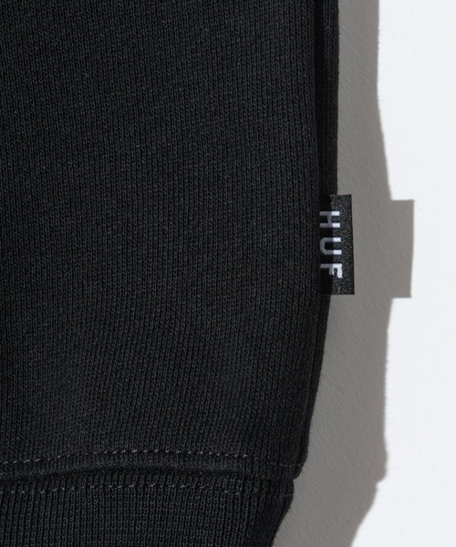 HUF(ハフ)の「HUF ALL CAPS F/Z HOODIE ハフ オールキャップス フルジップ パーカー(パーカー・メンズ・ホワイト系1/ブラック・SMALL/MEDIUM/LARGE/X-LARGE)」の11枚目の写真