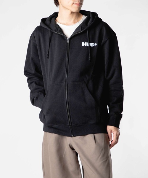 HUF　フルジップパーカー ALL CAPS FULL ZIP HOODIE（パーカー）｜HUF（ハフ）のファッション
