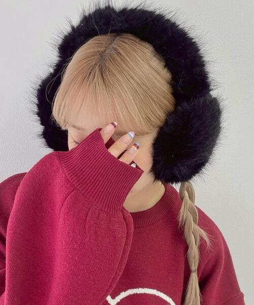 WEGO(ウィゴー)の「WEGO/カラーファーイヤーマフ(イヤーマフ・レディース・ライトピンク/ホワイト/ブラック・FREE)」の3枚目の写真