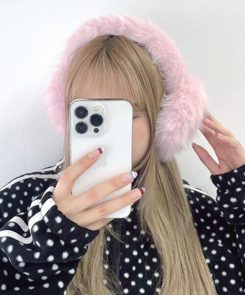 WEGO(ウィゴー)の「WEGO/カラーファーイヤーマフ(イヤーマフ・レディース・ライトピンク/ホワイト/ブラック・FREE)」の11枚目の写真