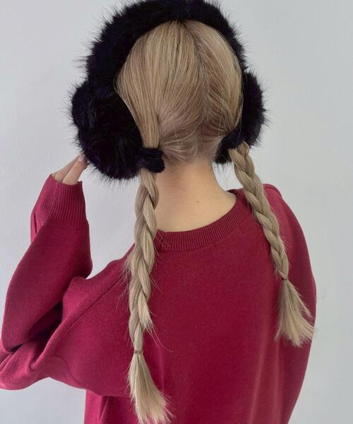 WEGO(ウィゴー)の「WEGO/カラーファーイヤーマフ(イヤーマフ・レディース・ライトピンク/ホワイト/ブラック・FREE)」の9枚目の写真