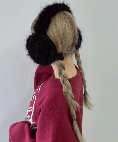 WEGO(ウィゴー)の「WEGO/カラーファーイヤーマフ(イヤーマフ・レディース・ライトピンク/ホワイト/ブラック・FREE)」の10枚目の写真