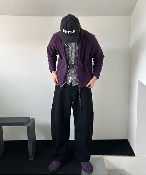 SUPERSUB(スーパーサブ)の「ユニセックス クロップチェック 長袖シャツ - ネイビー(シャツ/ブラウス・レディース・その他・MEDIUM/LARGE)」の5枚目の写真