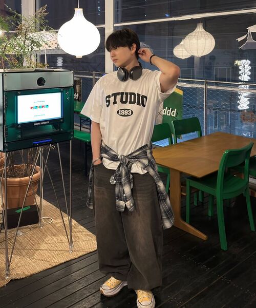 1993STUDIO(1993スタジオ)の「スタジオアーチロゴTシャツ_ネイビー(Tシャツ/カットソー・レディース・その他・SMALL/MEDIUM/LARGE)」の7枚目の写真