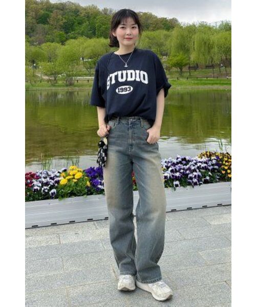 1993STUDIO(1993スタジオ)の「スタジオアーチロゴTシャツ_ネイビー(Tシャツ/カットソー・レディース・その他・SMALL/MEDIUM/LARGE)」の22枚目の写真