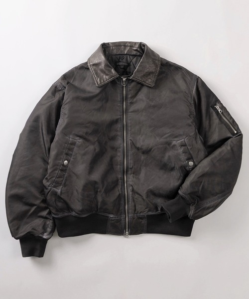 セール】【82】ヴィンテージライク 襟ファー フライトブルゾン