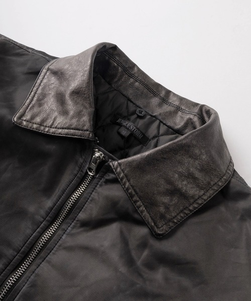 SlashDate(スラッシュデイト)の「【82】ヴィンテージライク 襟ファー フライトブルゾン/ボンバージャケット/ダブルジップ/ミリタリー/アメカジ(ミリタリージャケット・メンズ・グレー/カーキ/ブラック・M/L)」の12枚目の写真