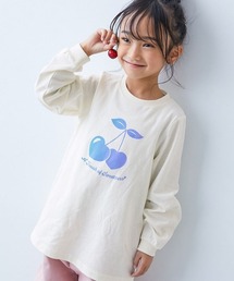 チュニック Tシャツ 長袖 ロング丈」に該当するホワイト/白色系の