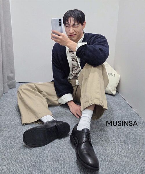 MUSINSA STANDARD（ムシンサスタンダード）の「マルチストライプリラックスド長袖Tシャツ3 [クリーム]（Tシャツ/カットソー・メンズ・その他・SMALL/MEDIUM/LARGE/X-LARGE/XX-LARGE）」の5枚目の写真