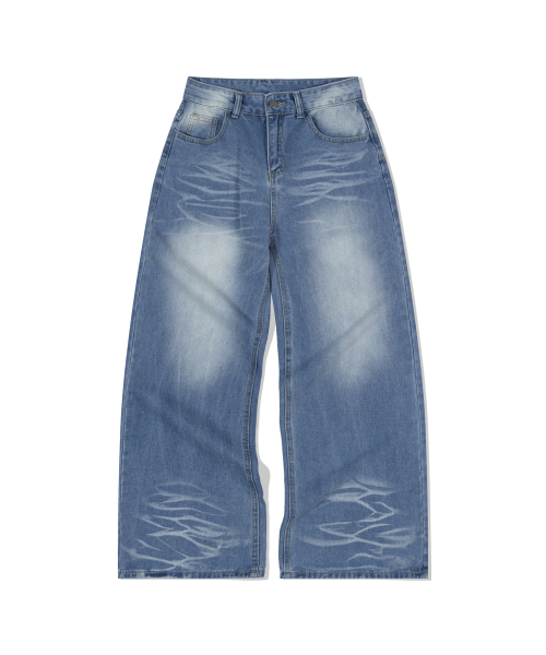 MOAA(モア)の「ストームフェードワイドパンツ(ライトジーンズブルー)(デニムパンツ・レディース・その他・SMALL/MEDIUM)」の2枚目の写真