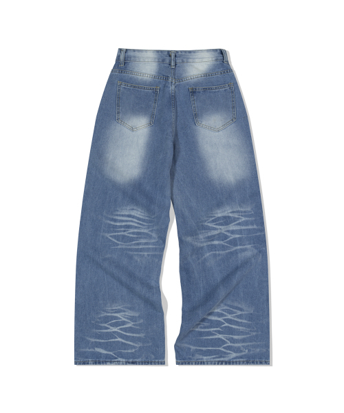 MOAA(モア)の「ストームフェードワイドパンツ(ライトジーンズブルー)(デニムパンツ・レディース・その他・SMALL/MEDIUM)」の3枚目の写真