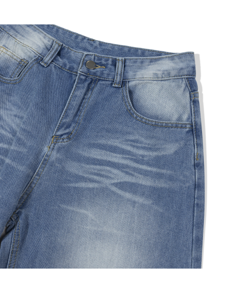 MOAA(モア)の「ストームフェードワイドパンツ(ライトジーンズブルー)(デニムパンツ・レディース・その他・SMALL/MEDIUM)」の4枚目の写真