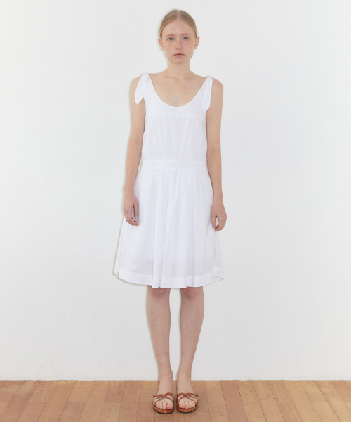 SINOON(シヌーン)の「Rabbit Tie Dress (White)(ワンピース・レディース・ホワイト・FREE)」の1枚目の写真