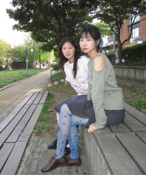 TYPESERVICE（タイプサービス）の「Mixed Bloom Tights [Blue]（タイツ/ストッキング・レディース・その他・FREE）」の7枚目の写真