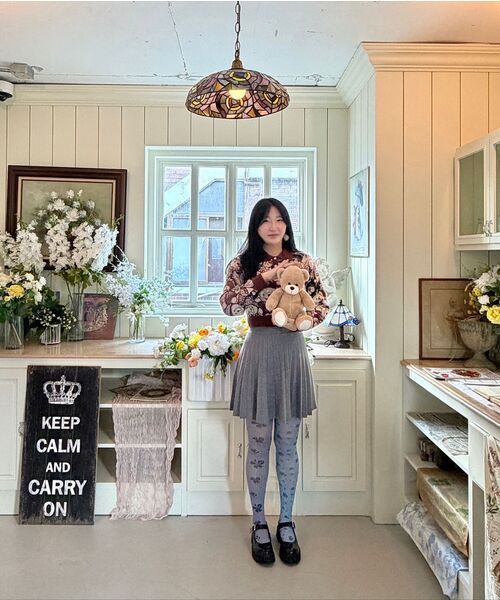 TYPESERVICE（タイプサービス）の「Mixed Bloom Tights [Blue]（タイツ/ストッキング・レディース・その他・FREE）」の10枚目の写真