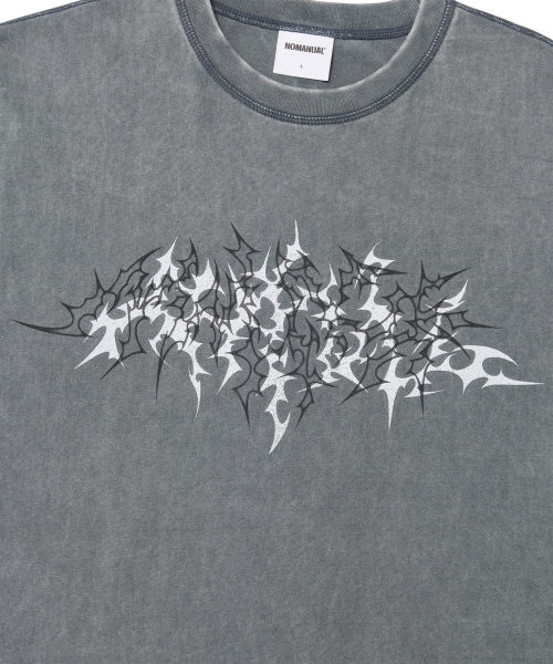 NOMANUAL(NOMANUAL)の「BEHEMOTH LONG SLEEVE TEE - WASHED GRAY(Tシャツ/カットソー・レディース・その他・MEDIUM/LARGE/X-LARGE)」の5枚目の写真