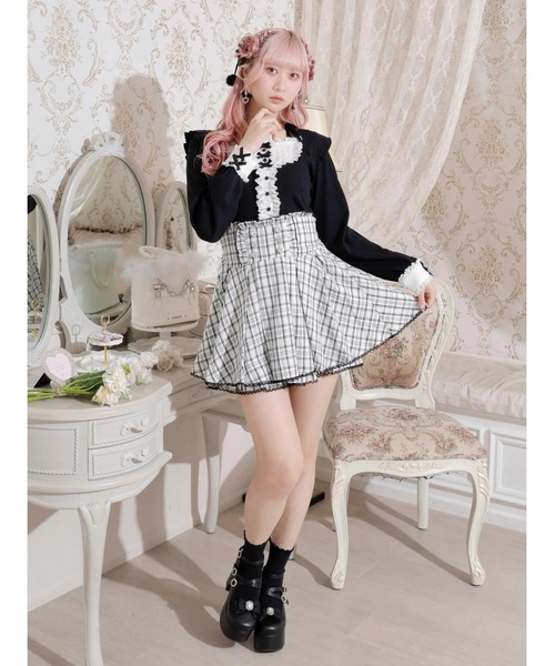 NOEMIE(ノエミー)の「リボンストラップヨークフリルカットソー(Tシャツ/カットソー・レディース・オフホワイト/A/ピンク/ブラック/ダークグレー・M)」の12枚目の写真
