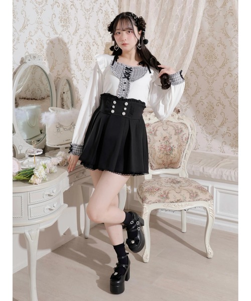 NOEMIE(ノエミー)の「リボンストラップヨークフリルカットソー(Tシャツ/カットソー・レディース・オフホワイト/A/ピンク/ブラック/ダークグレー・M)」の21枚目の写真