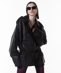 JOSE MOON | 【JOSEMOON/ジョゼムーン】FAUX LEATHER TRENCH JACKET/フォーレザートレンチジャケット(トレンチコート)