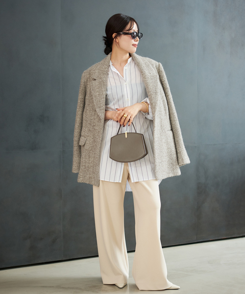 plage（プラージュ）の「R’IAM ヘリンボンコートジャケット（テーラードジャケット・レディース・ベージュ・36/38）」の8枚目の写真