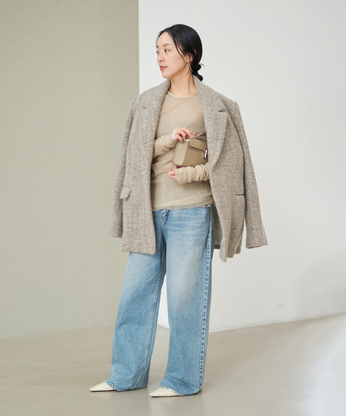 セール】R'IAM ヘリンボンコートジャケット（テーラードジャケット