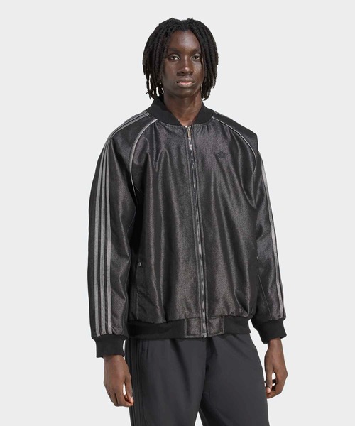 Adidas originals ADICOLORデニムジャケット 黒いXL Ⅰ Adidas Adicolor First デニムトラックジャケット | ブラック