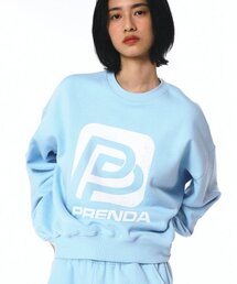 PP SQUARE BOX CREWNECK SWEATSHIRT BABY BLUE