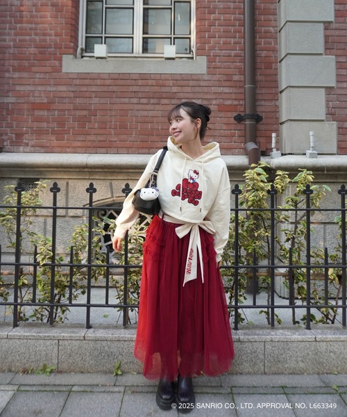 セール】【HELLO KITTY】ハローキティコラボ プリントショート丈