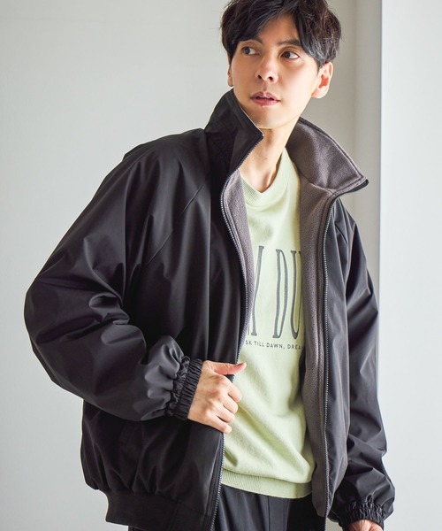 GLOBAL WORK（グローバルワーク）の「リバーシブルスタンドブルゾン/610577（ブルゾン・メンズ・カーキ/ブラック/チャコールグレー・SMALL/MEDIUM/LARGE/X-LARGE）」の2枚目の写真