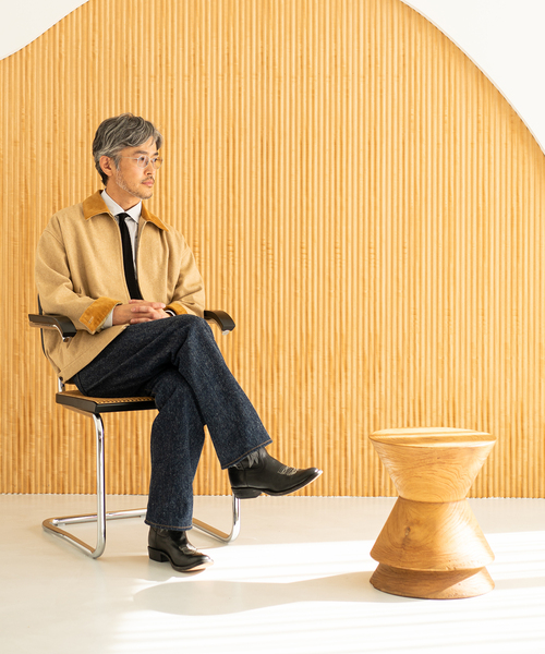 EDIFICE(エディフィス)の「E.WOOL SILK NEP ブルゾン(その他アウター・メンズ・イエロー・46/48)」の3枚目の写真