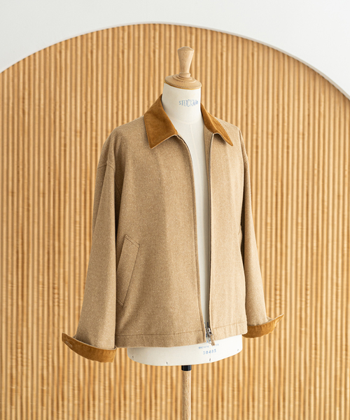 EDIFICE(エディフィス)の「E.WOOL SILK NEP ブルゾン(その他アウター・メンズ・イエロー・46/48)」の4枚目の写真