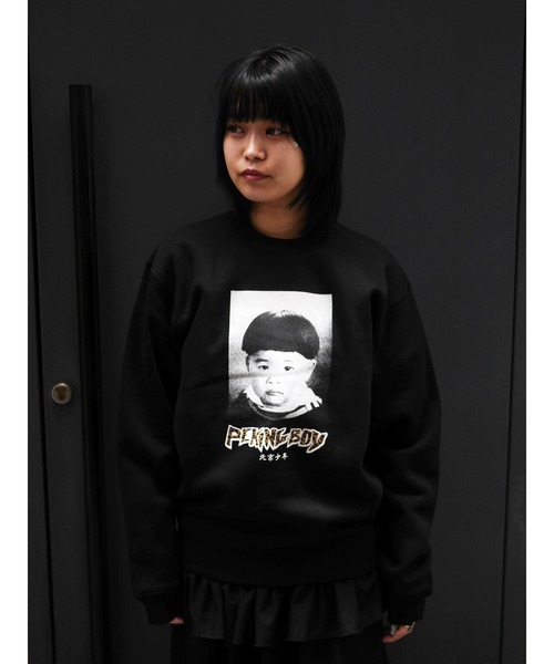 少年ジェッター(ショウネンジェッター)の「LP PEKINGBOY CREW SW(スウェット・メンズ・レッド/ブラック・M/L/XL)」の3枚目の写真