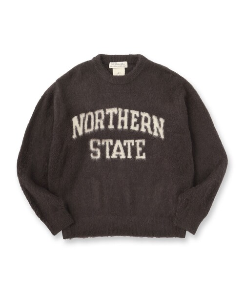 REMI RELIEF（レミレリーフ）の「REMI RELIEF（レミレリーフ）起毛ニットクルートップス（ニット/セーター・メンズ・オフホワイト/チャコールグレー・90/91/92）」の7枚目の写真