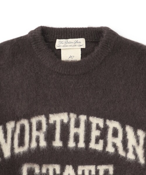 REMI RELIEF（レミレリーフ）の「REMI RELIEF（レミレリーフ）起毛ニットクルートップス（ニット/セーター・メンズ・オフホワイト/チャコールグレー・90/91/92）」の9枚目の写真