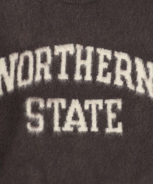 REMI RELIEF（レミレリーフ）の「REMI RELIEF（レミレリーフ）起毛ニットクルートップス（ニット/セーター・メンズ・オフホワイト/チャコールグレー・90/91/92）」の5枚目の写真