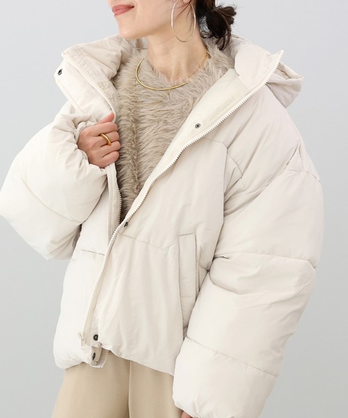 マイクロタフタ中綿フードブルゾン（その他アウター）｜Aletta vita