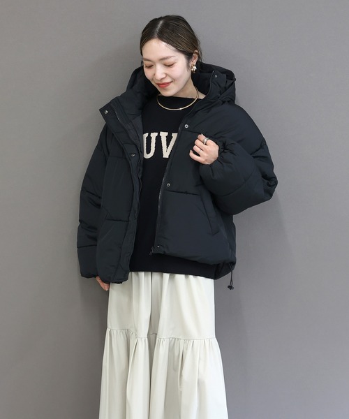 マイクロタフタ中綿フードブルゾン（その他アウター）｜Aletta vita